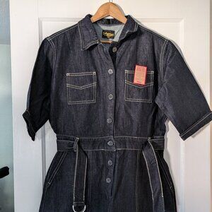 Grease Monkey New Vintage Blue Denim Jumpsuit NWT